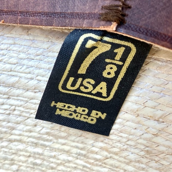 Texas Hat Co 30 Star Straw Hat Sz 7 1/8 - Picture 9 of 11